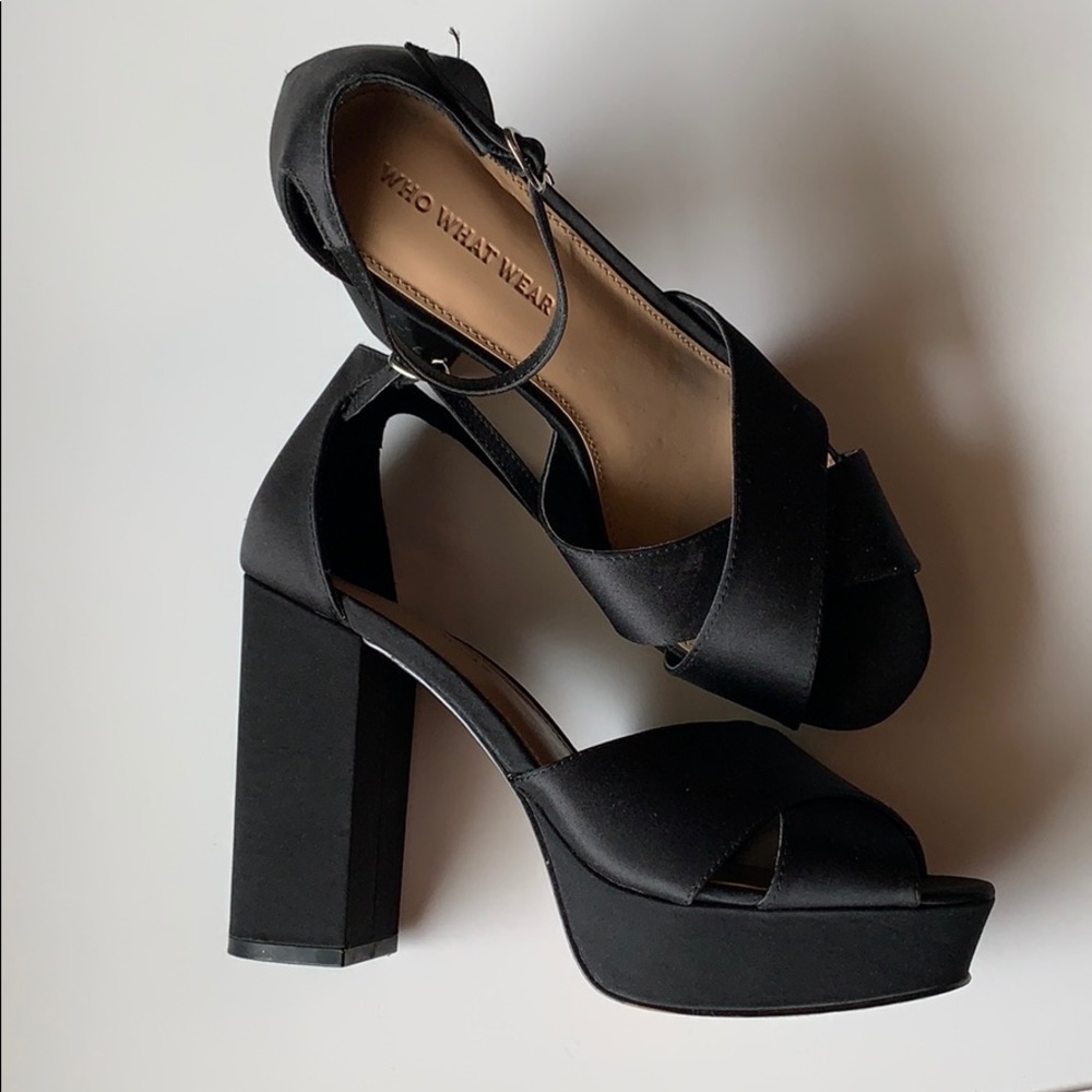 Black platform heels